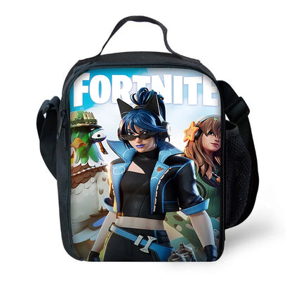 Classic Game Fortnite Child Insulated Large Capacity Bag for Boys and Girls Student Outdoor Picnic Reusable Thermal Cooler Lunch Box