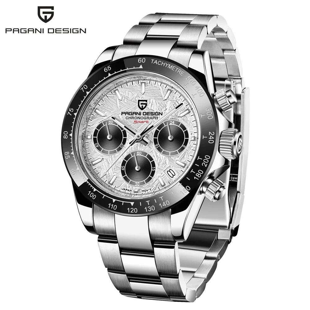 Мъжки часовник PAGANI DESIGN – Модел с цветни циферблати, луксозен кварцов ръчен часовник, хронограф, оборудван с механизъм