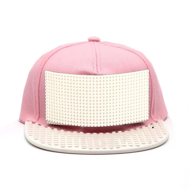 Cartoon Patchwork Baseball Caps DIY Blocks Snapback Hats Hip Hop Hat for Men Women Detachable Pixels Dad Hats Cap Kids Adults