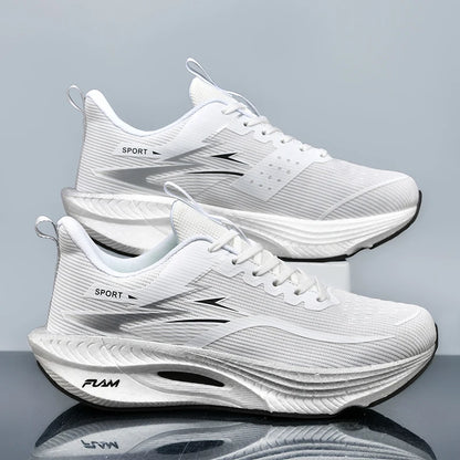 Scarpe sportive da running Marathon da uomo, con piastra in carbonio, cuscino d’aria, traspiranti e leggere, sneakers atletiche da donna comode e antiscivolo