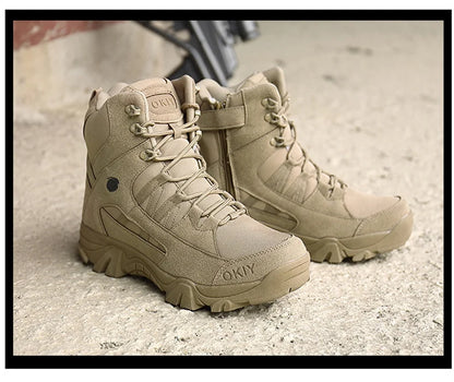 Men Tactical Boots Desert Waterproof Work Safety Shoes Hiking Shoes Ankle Men Outdoor Boots