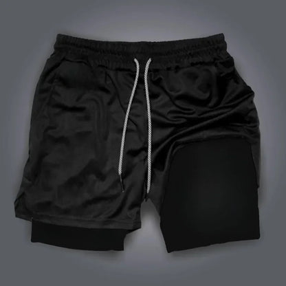 Dragon Ball Anime Goku Peripheral Printed Double-layered Shorts 2025 Summer American Sporty Men's Loose and Breathable Pants
