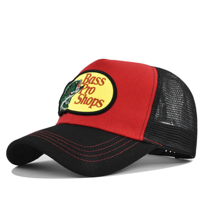 bass football baseball caps Men and women outdoor casual hip-hop Summer sunshade breathable mesh cap