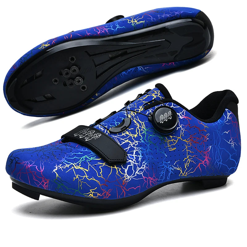 Neue Fahrradschuhe für Herren, selbstverriegelnde Rennrad-Sportschuhe, lockless Trainingsschuhe, SPD-Cleats-Fahrradschuhe für Damen