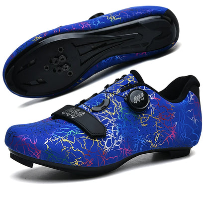 Neue Fahrradschuhe für Herren, selbstverriegelnde Rennrad-Sportschuhe, lockless Trainingsschuhe, SPD-Cleats-Fahrradschuhe für Damen