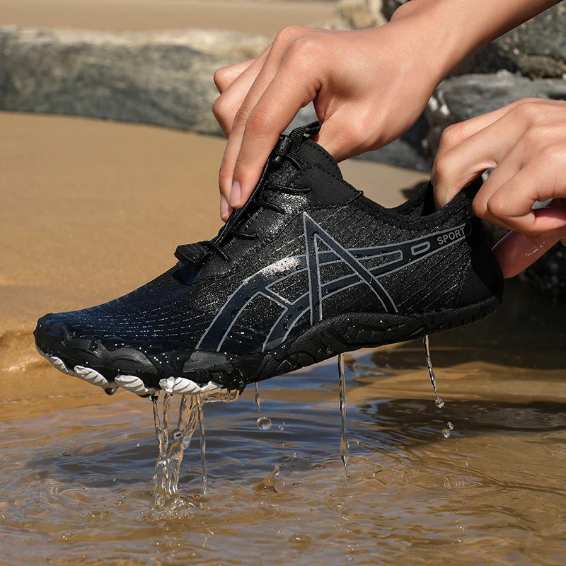 „Aqua Shoes“ vyriški vandens batai, basų kojų paplūdimio batai, unisex greitai džiūstantys lauko batai su vata, sporto salės treniruočių avalynė, sportiniai bateliai, dydžiai 35–46