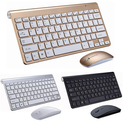 Spanische, hebräische, koreanische und thailändische kabellose Tastatur-Maus-Kombination 2.4G, mini, tragbare kabellose Tastatur und Maus für Windows, Mac und Android