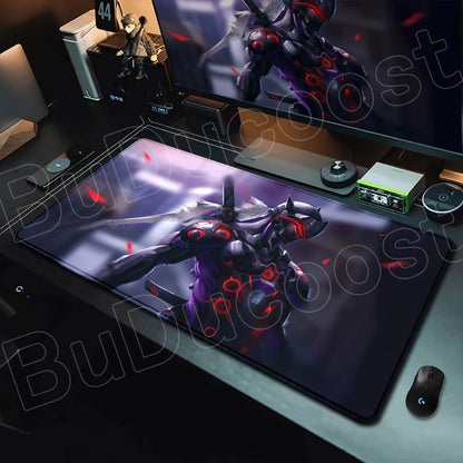 Tapete de rato gaming Overwatch Anime Girl grande XXL com impressão HD, base para teclado de computador, portátil e escritório, tapete de secretária em borracha macia 900x400 MM