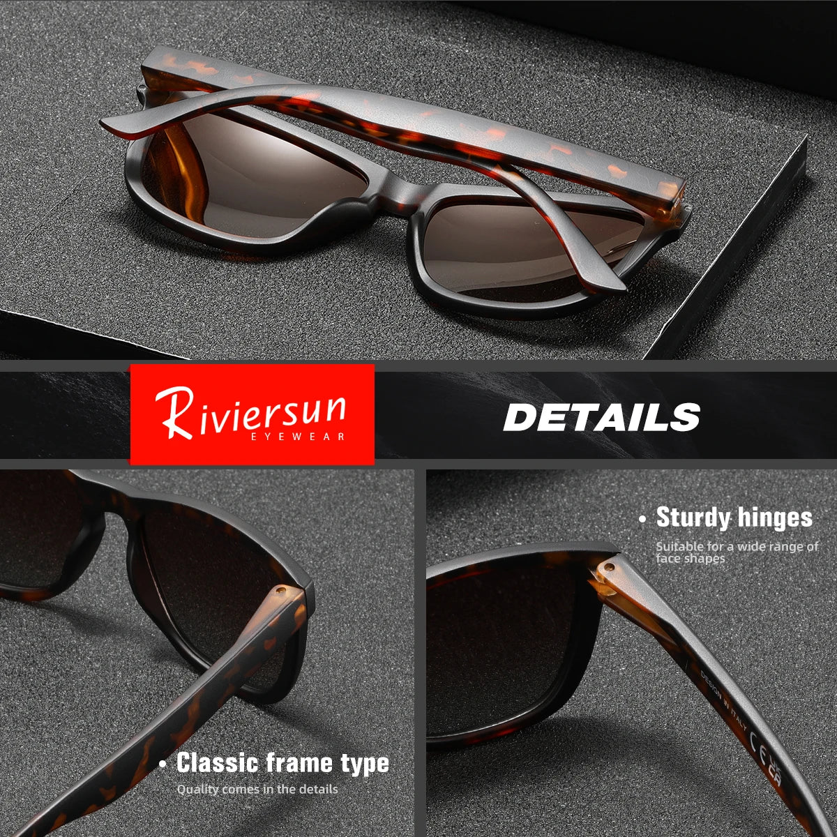 Light Weight Classic Men's Sunglasses Outdoor Driving Fashion Eyewear Women  Polarized UV400 Glasses Unisex