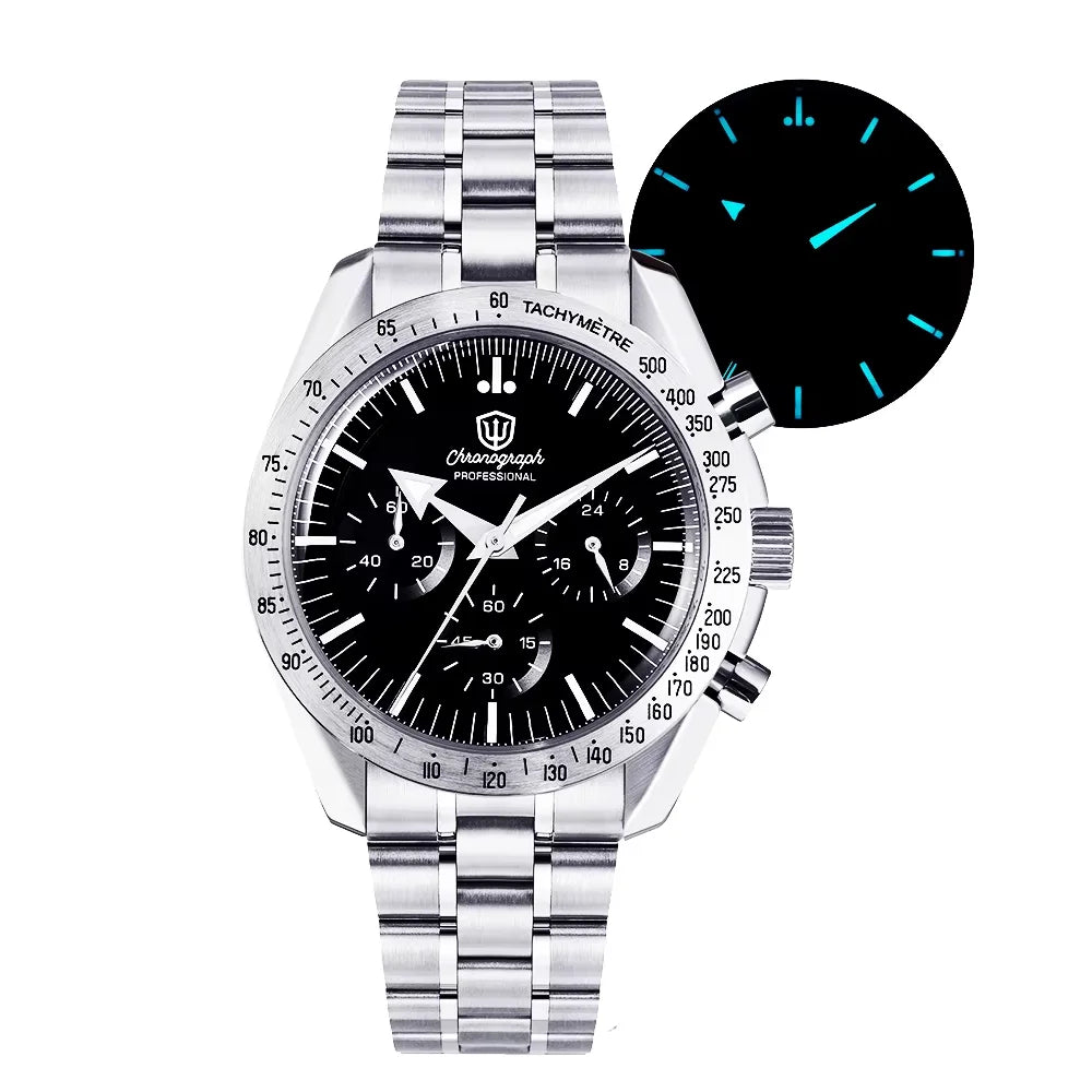 Watchdives New Wd1863 Quarz-Herrenuhr VK63 Chronograph Bubble-Saphirglas Wasserdicht 39Mm Stahl Top-Marke Luxus-Business-Uhr