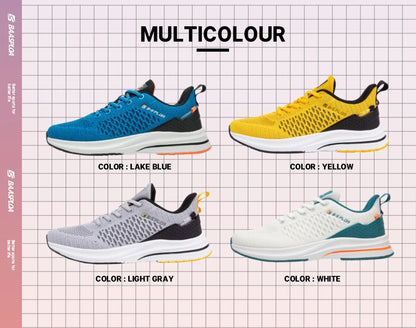 Baasploa Scarpe da running uomo nuove in mesh traspirante, sneakers sportive taglie forti 41-48, scarpe casual classiche da uomo antiscivolo per outdoor, comfort elevate