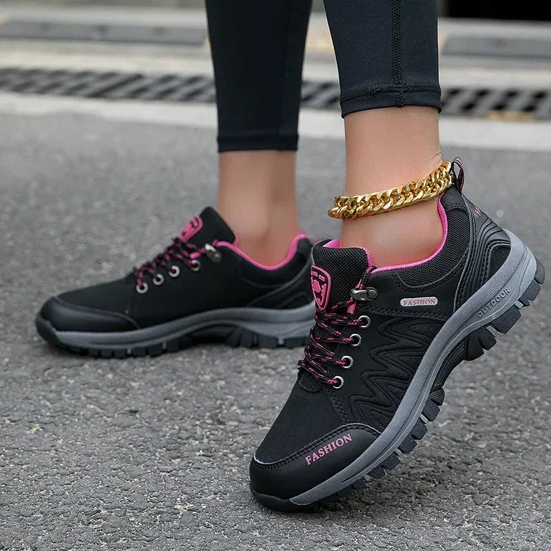 Zapatillas de senderismo para mujer, calzado deportivo outdoor antideslizante, cómodo para caminar, escalar y hacer jogging