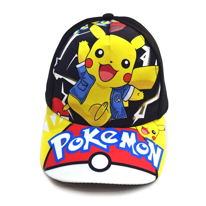 Cartoon Pokemon Baseball Cap Pikachu Hat Adjustable Pokemon Cosplay Hip Hop kids Girls Boys Anime Figure Toys children Gifts