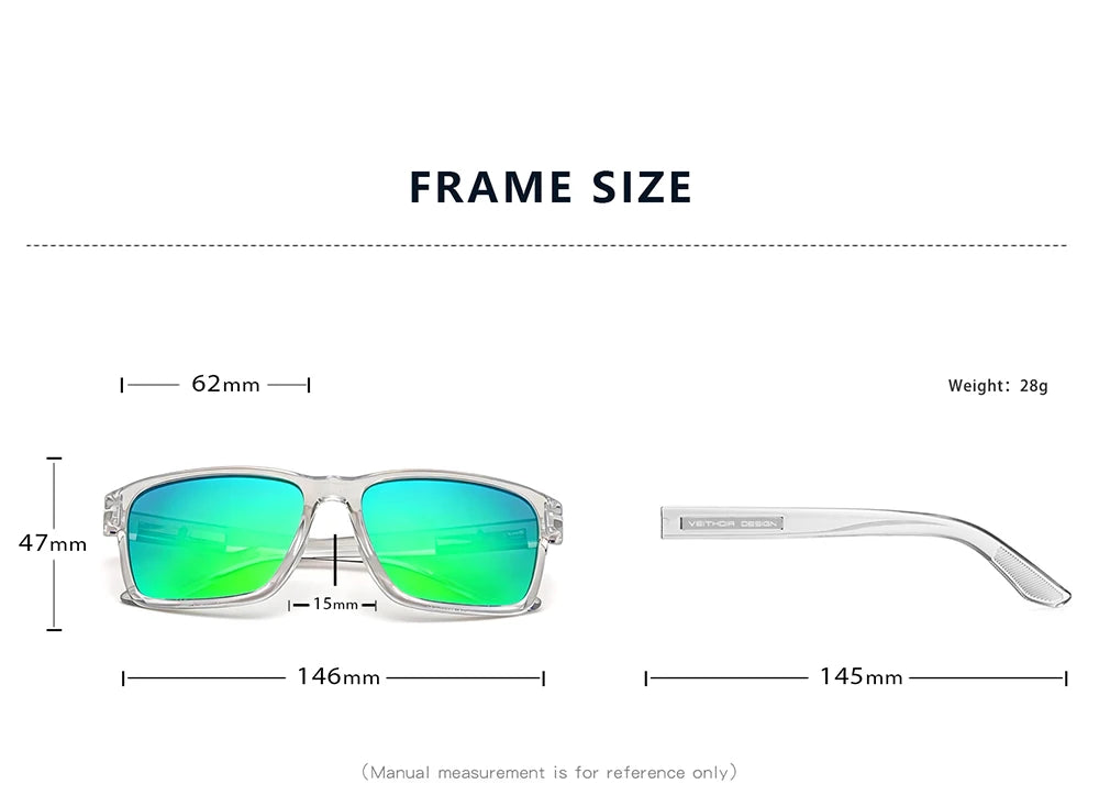 VEITHDIA Polarized UV400 Sunglasses Fashion Photochromic Gradient Mirror Lens Sports Driving Eyeglasses for Men And Women X7919