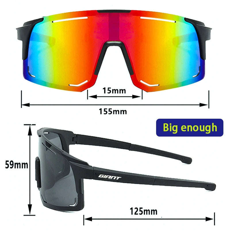 giant long-distance Cycling Glasses super light Men WomenAnti-Fog UV400 Protection MTB Bike Glasses with case