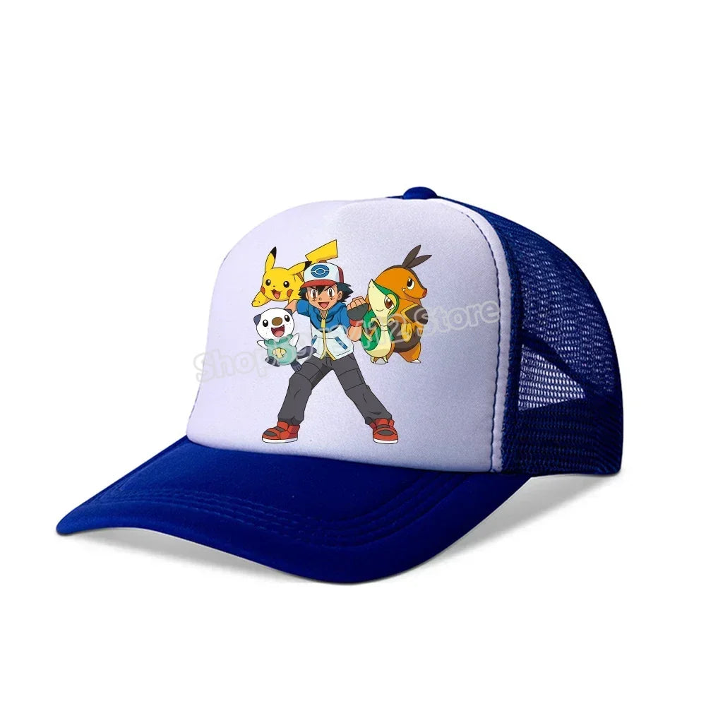 Pokemons Baseball Cap Pikachu Charizard Gengar cartoon Peaked Hat Kid Adult Summer Outdoor Sport Hat Boy Casual Fashion Cap Gift
