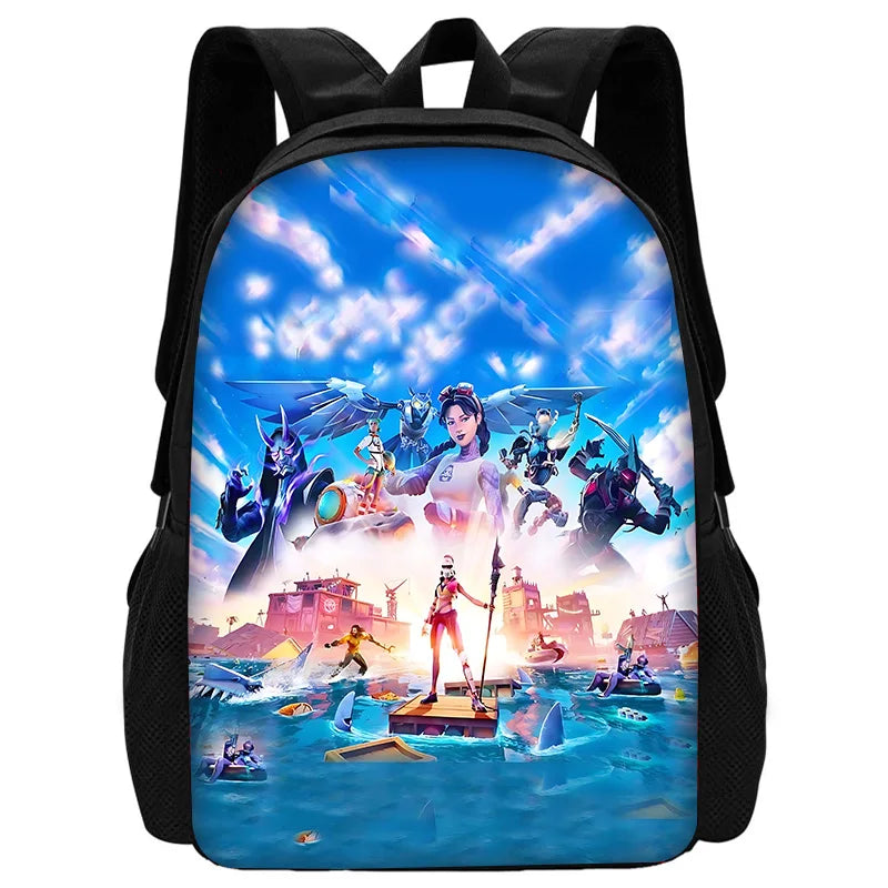 Mochilas Infantis Classic Game FortniteS para Rapazes e Raparigas, Presente de Aniversário para Estudantes, Mochilas Escolares Unissexo para Criança, Mochila de Campismo Durável