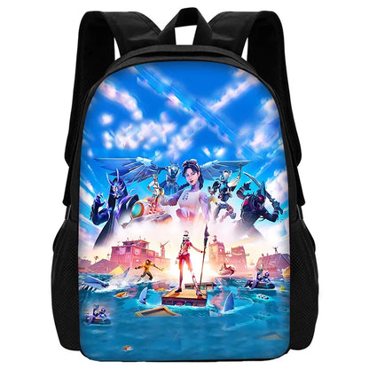 Mochilas Infantis Classic Game FortniteS para Rapazes e Raparigas, Presente de Aniversário para Estudantes, Mochilas Escolares Unissexo para Criança, Mochila de Campismo Durável