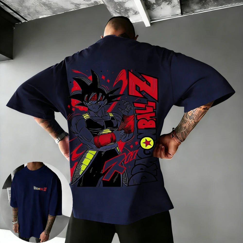 Dragon Ball Super Men's and Women's T-Shirts Bardock Anime Tee Summer Spring Boy's Retro Short Sleeves Parent-child Outfits