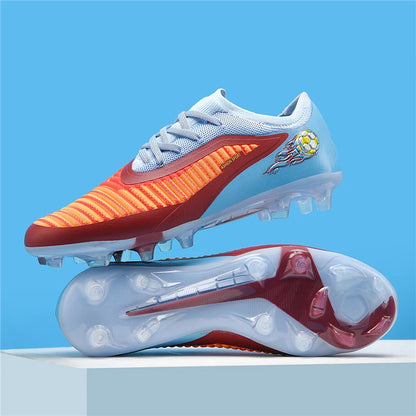 Nouvelles chaussures de football pour hommes, chaussures de sport d'extérieur, chaussures de football pour garçons, respirantes, confortables, crampons longs, chaussures d'entraînement pour adultes, antidérapantes