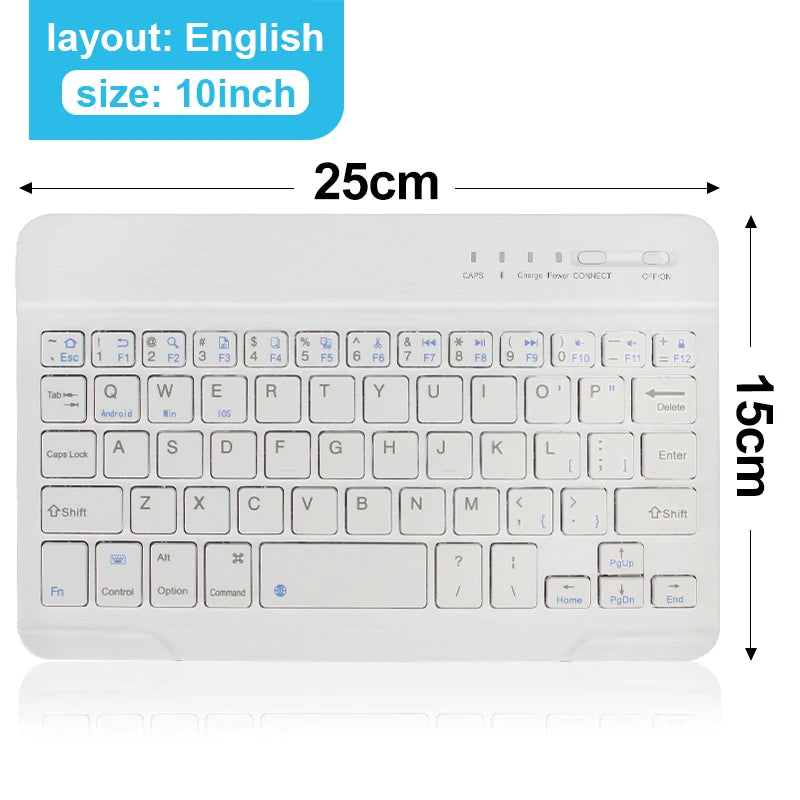 Mini-Bluetooth-Tastatur RGB kabellose Tastatur 10 Zoll beleuchtete Tastatur mit Hintergrundbeleuchtung Touchpad-Tastatur für iOS Android Windows iPad