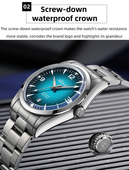 Reloj de buceo para hombre ADDIESDIVE AD2508, luminoso, resistente al agua 100M, acero inoxidable 316L, movimiento 8215, reloj mecánico automático