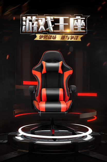 Ergonomic Gaming Office Chair Racing Style Computer Chair with Adjustable Height, Comfortable E-Sports Desk Chair for Home Office, PC Gaming & Work