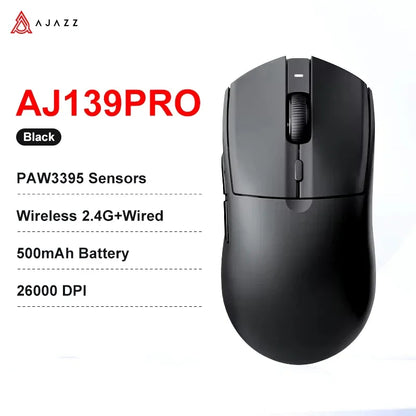 AJAZZ AJ139 V2 MC/AJ139 PRO kabellose Gaming-Maus mit PAW3311/PAW3395-Sensor, 12000DPI/26000DPI, 500mAh, Bluetooth-Gaming-Maus für PC