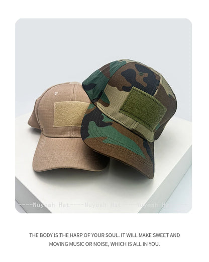 Velcro Strap CAMO Outdoor Baseball Hats Sunshade American New Unisex Versatile Sports Fashion Personal Peaked Caps Tactic Riding