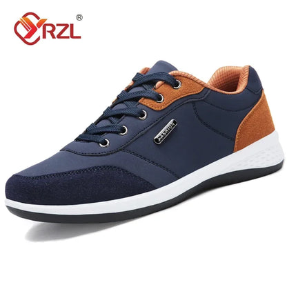 YRZL Scarpe da uomo primavera autunno impermeabili da passeggio, sneakers casual in pelle da uomo, scarpe sportive antiscivolo, calzature da tennis per uomo