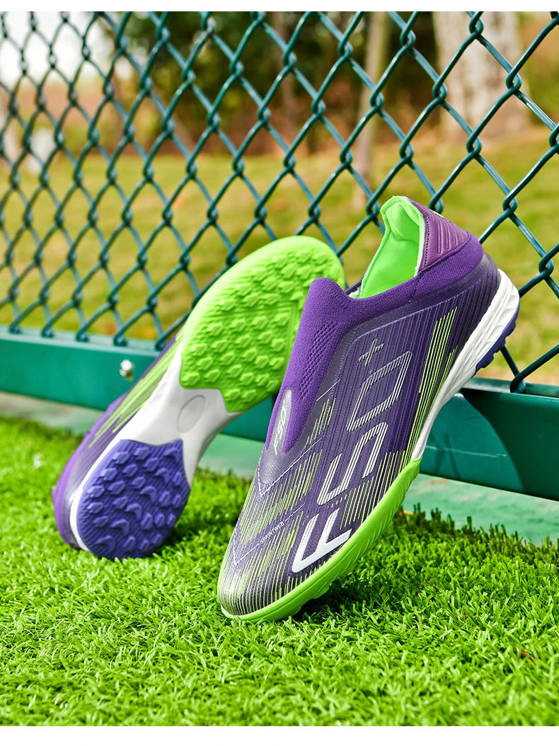 Sapatilhas de Homem Novas com Pitons para Relva, Ténis de Futebol de Alta Qualidade, Chuteiras de Futsal Antiderrapantes para Interior, Modelo Cano Alto para Exterior Mais Vendido