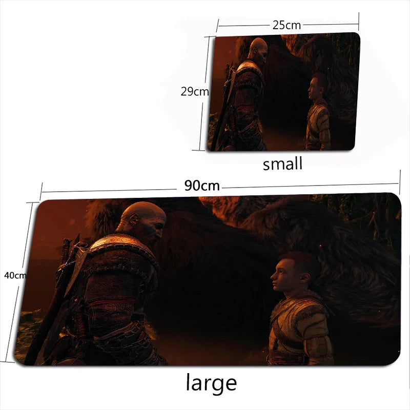 God of War Ragnarok Mouse Pad XXL Mouse Mat Gamer 100X50CM Gaming Accessories Mousepad  Large Keyboard DeskMats Pad for Computer