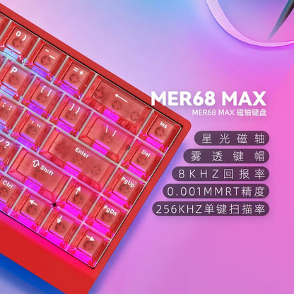 IROK Carotmas Mercury68 mechanische Tastatur mit Magnetschaltern, 8K, 68 Tasten, RT 0.004mm, geringe Latenz, individuell anpassbare kabelgebundene Gaming-Tastatur, PC-Geschenk