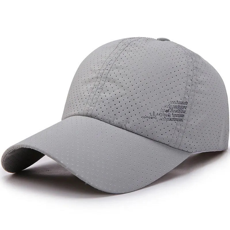 Quick Dry Baseball Cap Outdoor Sports Mesh Breathable Hat For Men Portable Hiking Fishing Sunbonnet Golf Adjustable Cap