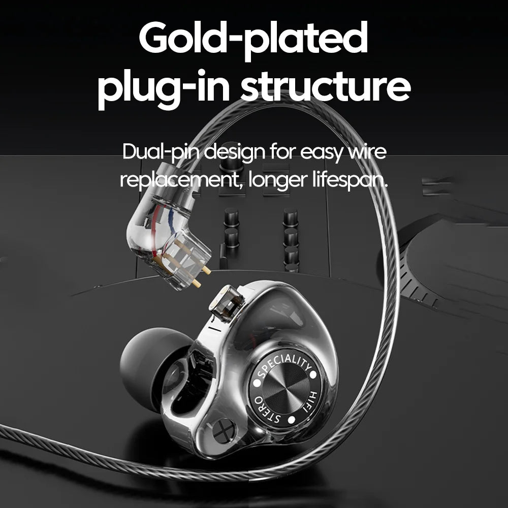 Original 15D Super Bass In-Ear Headphone With Mic 3.5mm AUX/Type-C Digital Chip Headset For iPhone 17 Huawei Xiaomi Android
