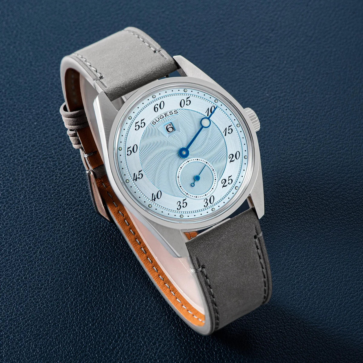 Sugess Mens Watch Automatic ST1721 Movement Aventurine Mechanical Wristwatches Hardlex Glass Fashion Simple Business Clock S451