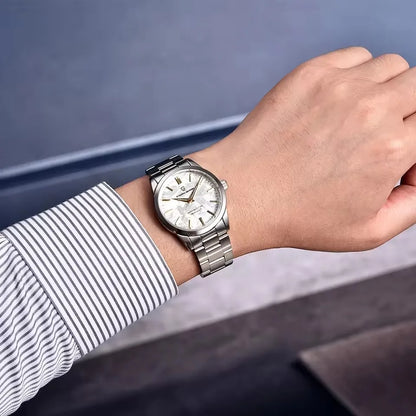 Relógio masculino PAGANI DESIGN 40MM com mostrador de meteorito, quartzo, luxo business, safira, aço inoxidável 316L, resistente à água 100M