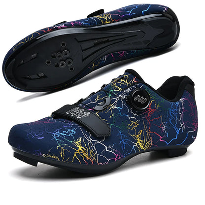 Neue Fahrradschuhe für Herren, selbstverriegelnde Rennrad-Sportschuhe, lockless Trainingsschuhe, SPD-Cleats-Fahrradschuhe für Damen