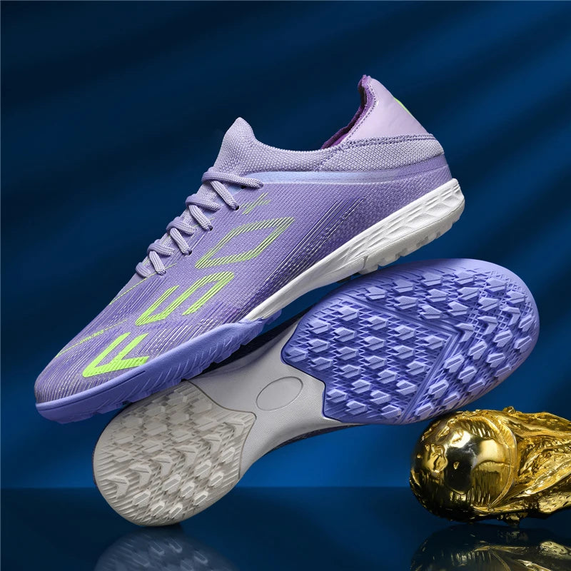 Nuove scarpe da calcio da uomo di alta qualità, tacchetti, scarpe da football, sneakers bestseller indoor per futsal, antiscivolo, da partita su erba, alte, outdoor