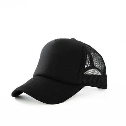 Custom Hat with Logo Printing Polyester Mesh Trucker Hat Adjustable Dad DIY Logo Baseball Cap for Men Women
