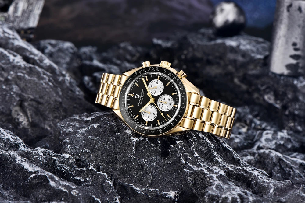PAGANI DESIGN Moon Uhr – Luxuriöser Quarz-Chronograph für Herren, sportlicher Stil, Saphirglas mit Antireflexbeschichtung, leuchtende Anzeige