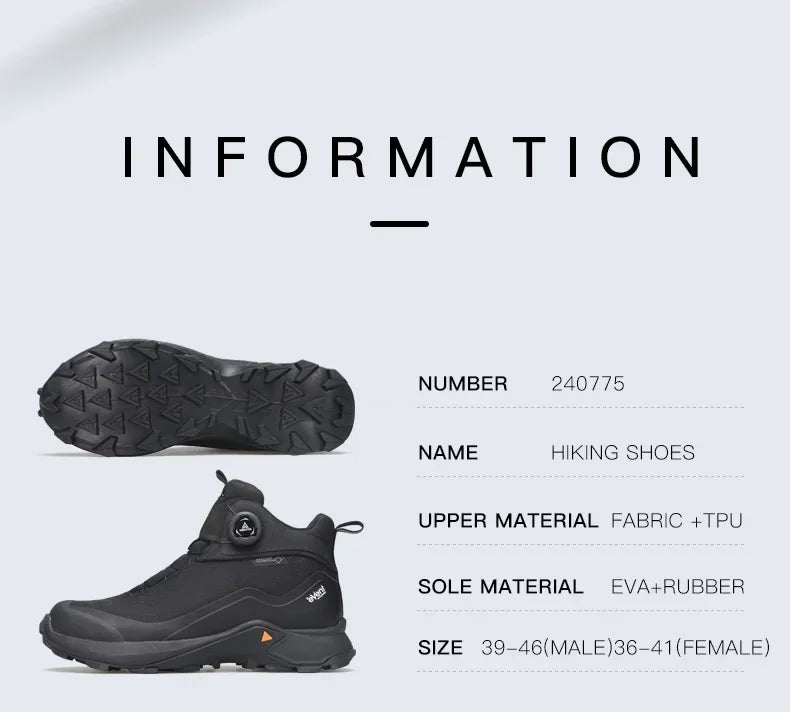 HUMTTO Lederschuhe für Herren Winter Camping Outdoor Herren-Sportschuhe Atmungsaktive Trekkingstiefel für Männer Rutschfeste Wandersneaker