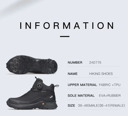 HUMTTO Lederschuhe für Herren Winter Camping Outdoor Herren-Sportschuhe Atmungsaktive Trekkingstiefel für Männer Rutschfeste Wandersneaker