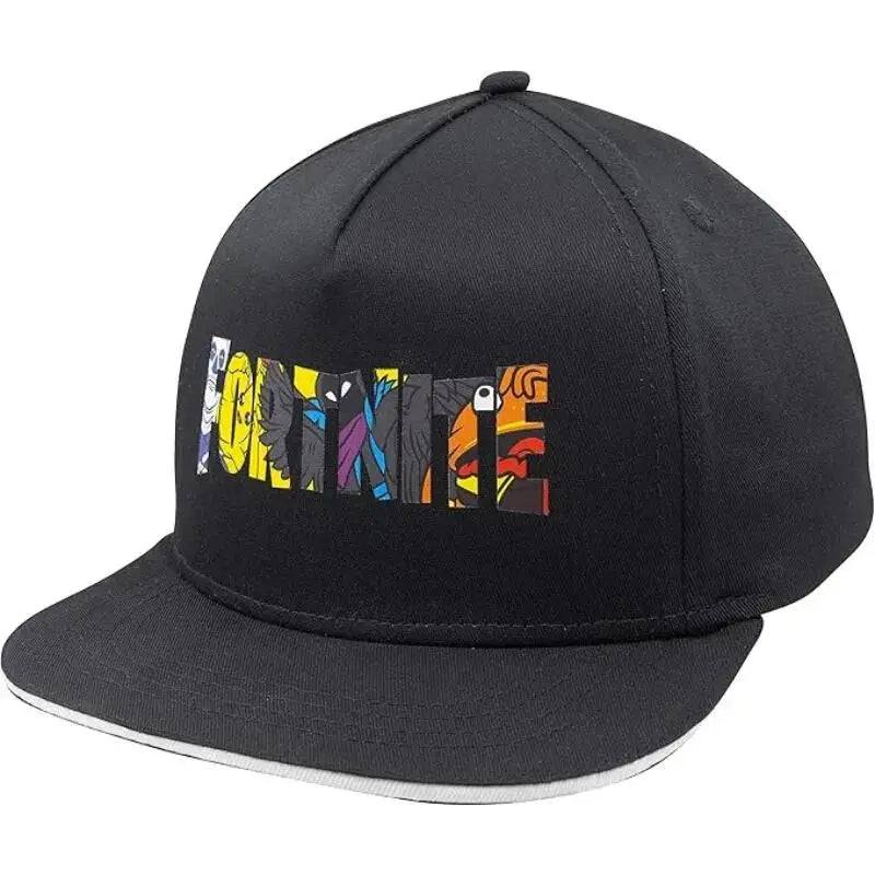 Fortnite Game Cap, Cartoon Black Hat for Adults, Outdoor Travel Adjustable Sun Baseball Sports Cap