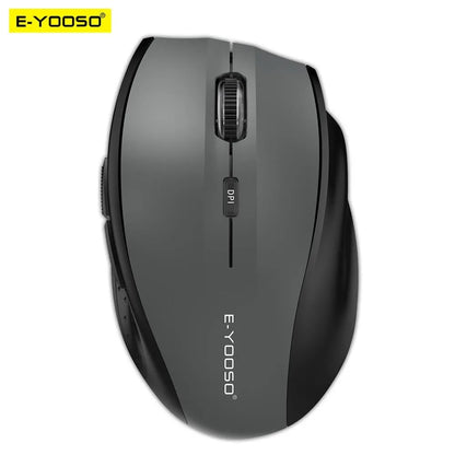 Rato E-YOOSO E-1010 USB 2.4G sem fios para gaming e escritório, 2400 DPI, ótico, ergonómico, para portátil, PC e computador