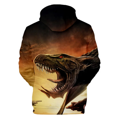 Classic Dolphins tigers wolves galloping horses animal 3D Print Hoodies Long Sleeve Sweatshirts Adult/Child Casual Pullovers