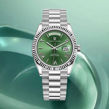 PAGANI DESIGN Men's Watches Green Luxury Automatic Watch For Men ST16 Mechanical Wristwatch Men For 2025 New Stainless Steel
