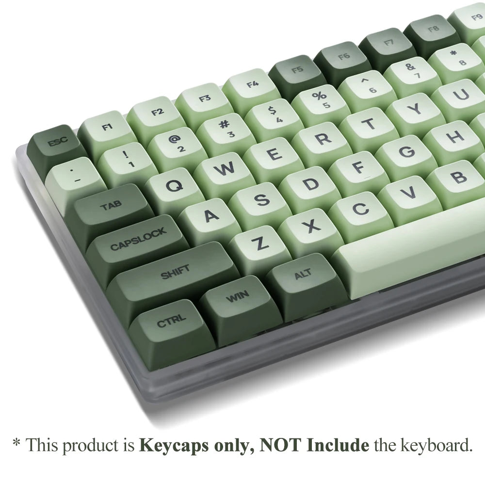 Set di keycap XDA PBT da 125 tasti Matcha Green per tastiera meccanica a 61/64/68/75/87/98/104/108 tasti per Cherry/Gateron/Otemu/Kailh