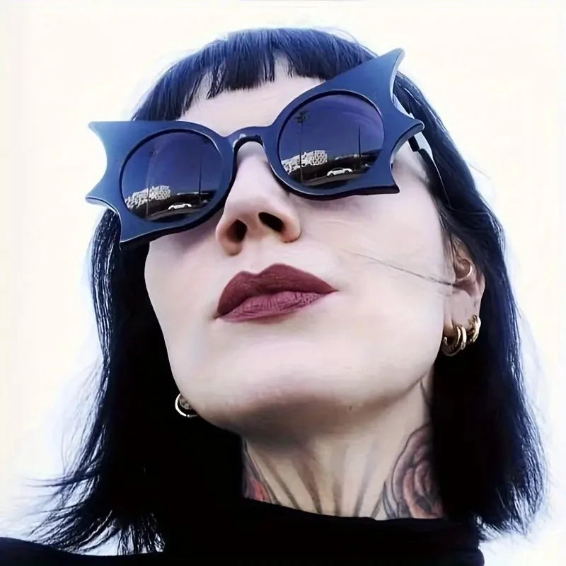 1-36Pcs Bat Sunglasses Black Retro Punk Hip Hop Style Sunglasses for Halloween Everyday Life  Party Fashion role play decoration