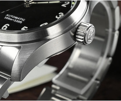 San Martin Simple Men's Watch 37mm Pilot Miyota 8215 Classic Military Explore Automatic Mechanical Watches Waterproof 100m